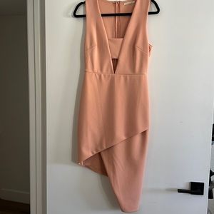 Cut out asymmetrical midi dress